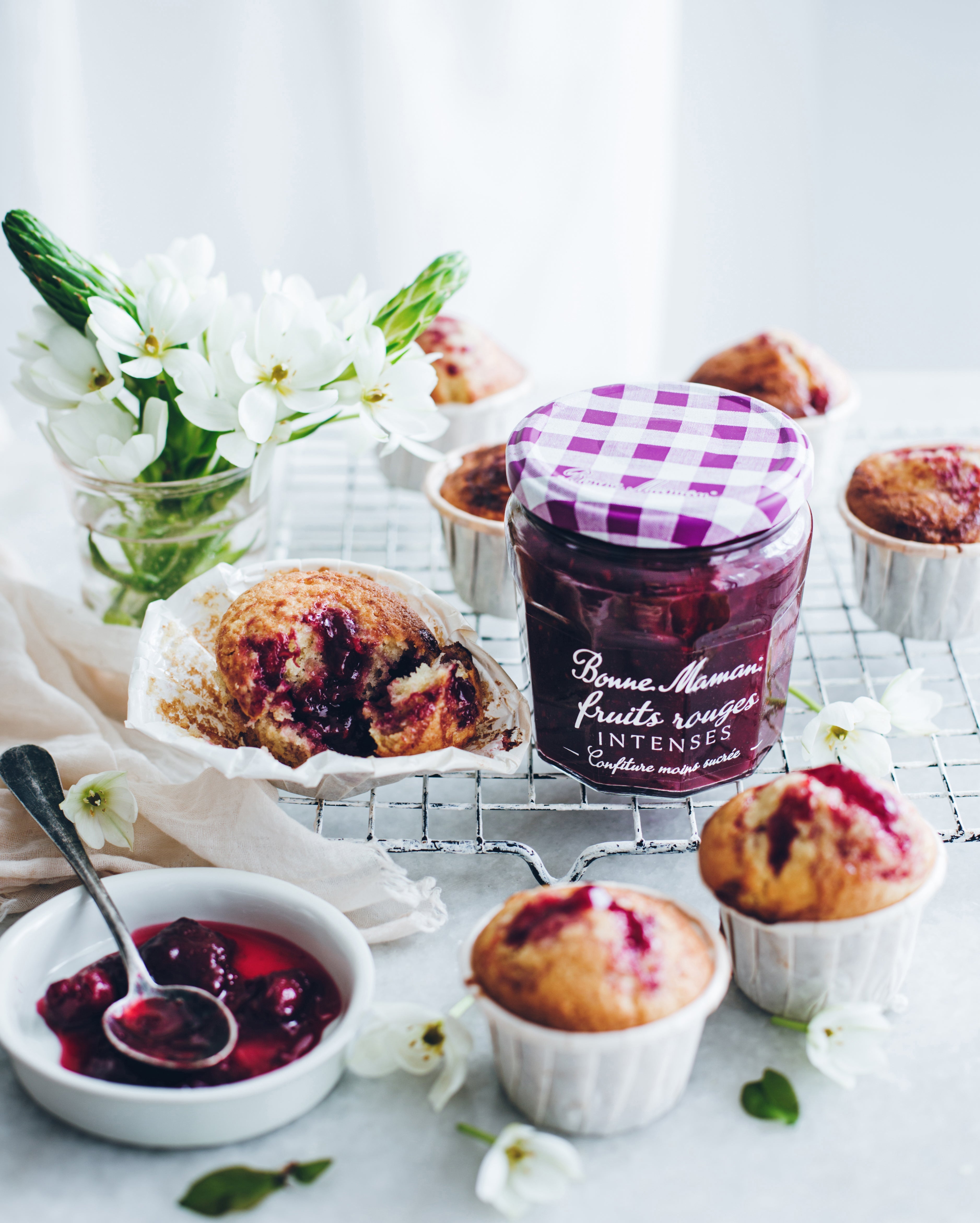 Muffins cur Confiture de Fruits Rouges Intenses Bonne Maman