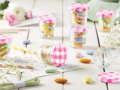 Lot de 15 petits pots - rose