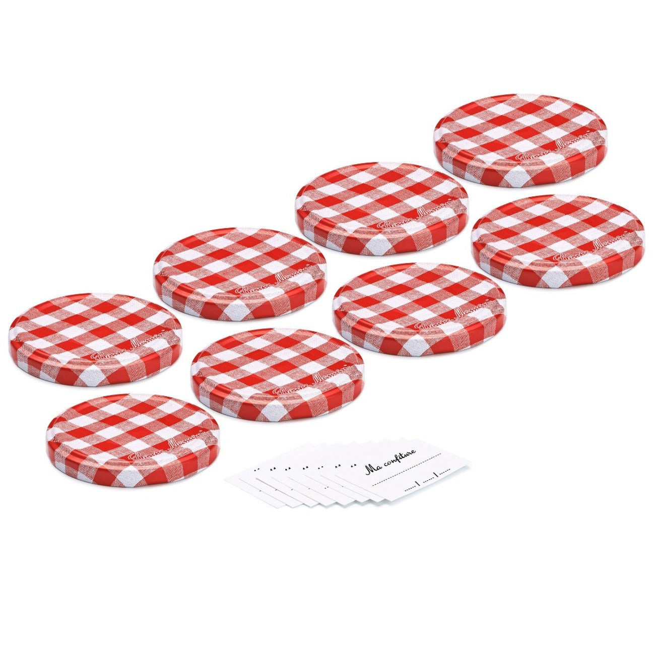 Kit De Décoration Pour Pots De Confiture De Noël - 40 Couvercles 15cm, Fil De Jute, élastiques, étiquettes Cadeaux (rouge)
