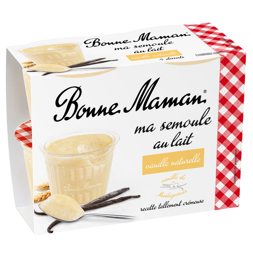Ma semoule au lait à la vanille naturelle - Bonne Maman - 1