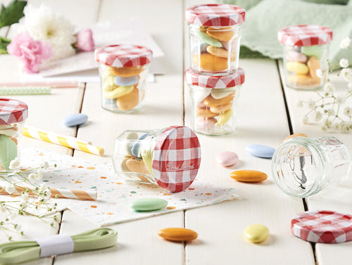 Lot de 15 petits pots 50g - rouge