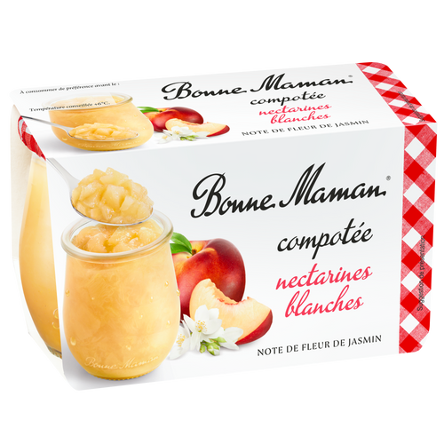 Compotée de Nectarines Blanches note de Fleur de Jasmin - Bonne Maman - 1