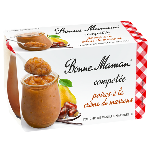Compotée Poires à la crème de marrons - Bonne Maman - 1