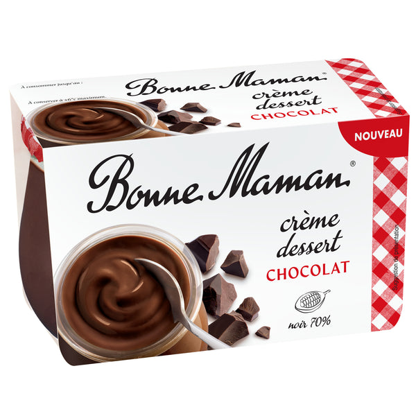Crème dessert chocolat noir 70% - 2 x 115 g
