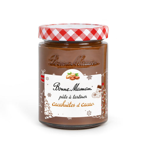 Pâte à tartiner cacahuètes et cacao - édition Noël - Bonne Maman - 1