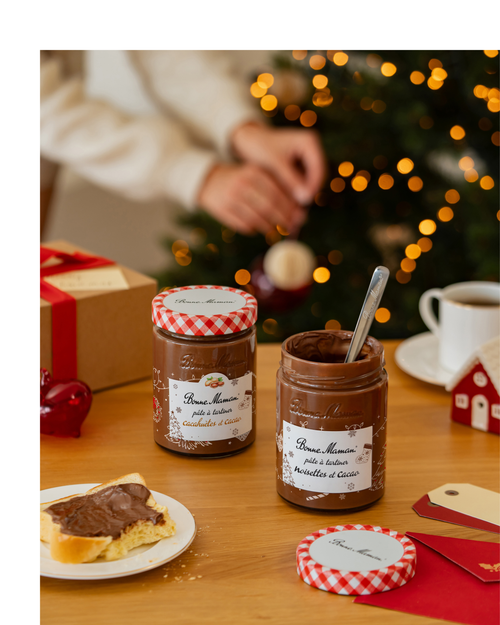 Pâte à tartiner cacahuètes et cacao - édition Noël - Bonne Maman - 2