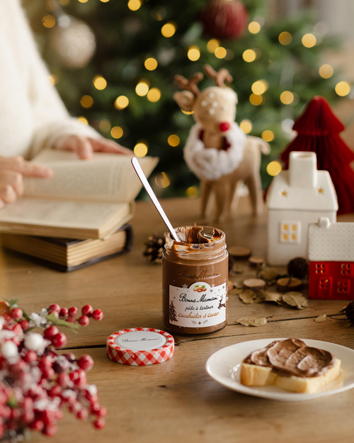 Pâte à tartiner cacahuètes et cacao - édition Noël