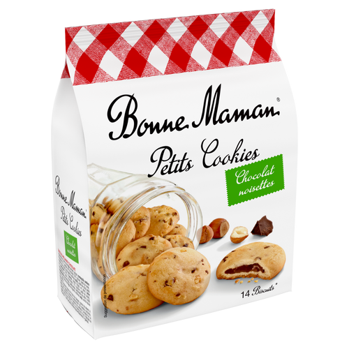 Petits cookies chocolat noisettes - Bonne Maman - 1