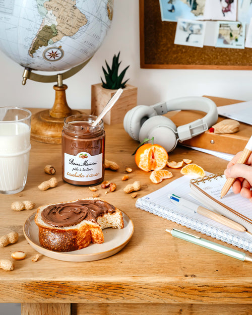 Pâte à tartiner Cacahuètes et Cacao 350g et son tartineur en métal - Bonne Maman - 2