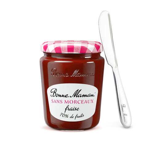 Confiture de Fraise SANS MORCEAUX et son tartineur - Bonne Maman - 1