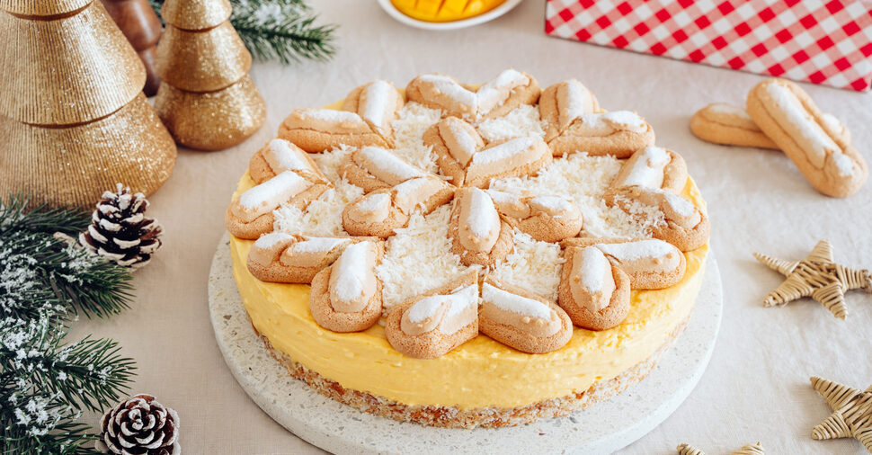 Cheesecake festif mangue et coco